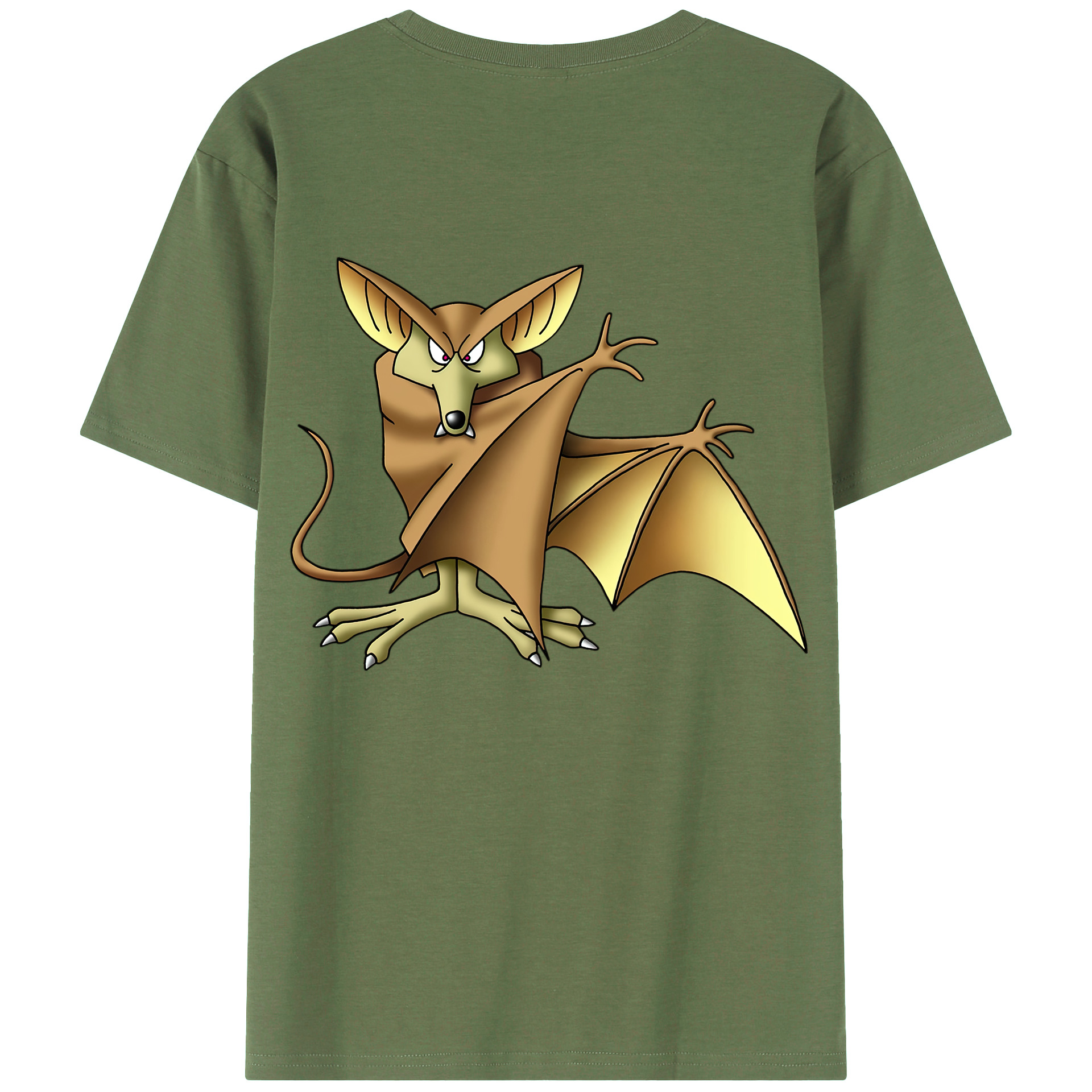 （画像用） ドラゴンクエスト Doragon Kuesuto Dragon Quest 綿100％ メンズ半袖Tシャツ（バックプリント） 通気性